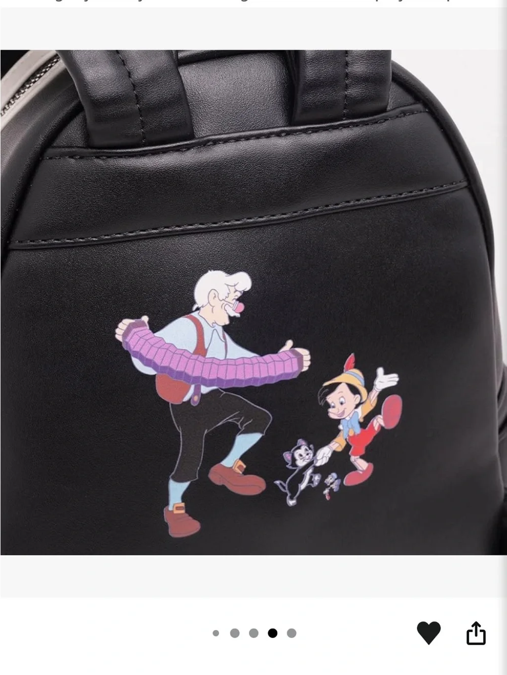 Loungefly Disney Pinocchio Figaro and Cleo Cosplay Mini Backpack - 707 Exclusive